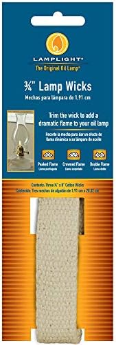 Replacement Cotton Flat Wick, 3/4 in, White, 3-Pack
